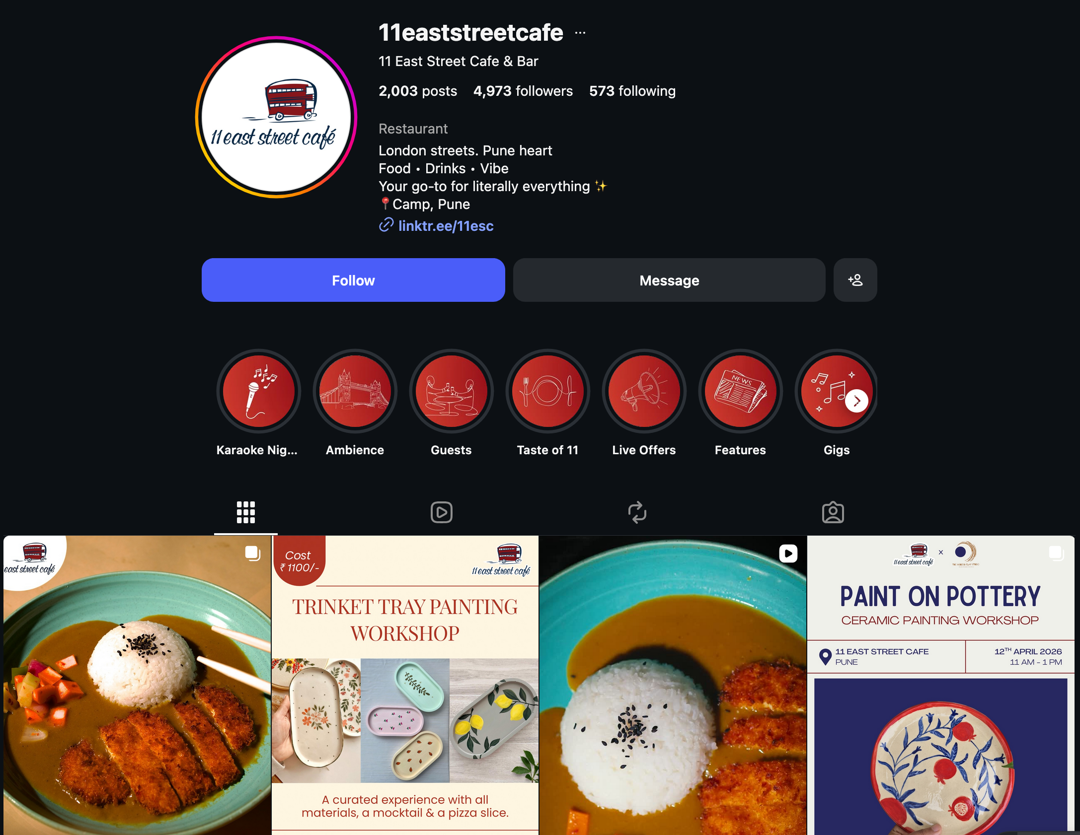 Instagram main page after Manopy revamp